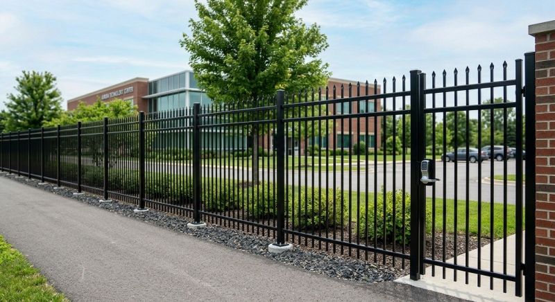 Black Metal Fence Installation in South Houston, TX