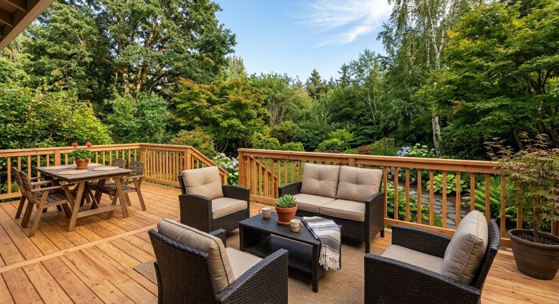 Cedar Deck Installation in Redmond, WA