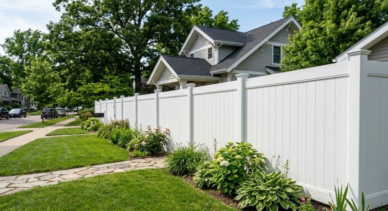 White Pvc Fence Installation in Pearland, TX