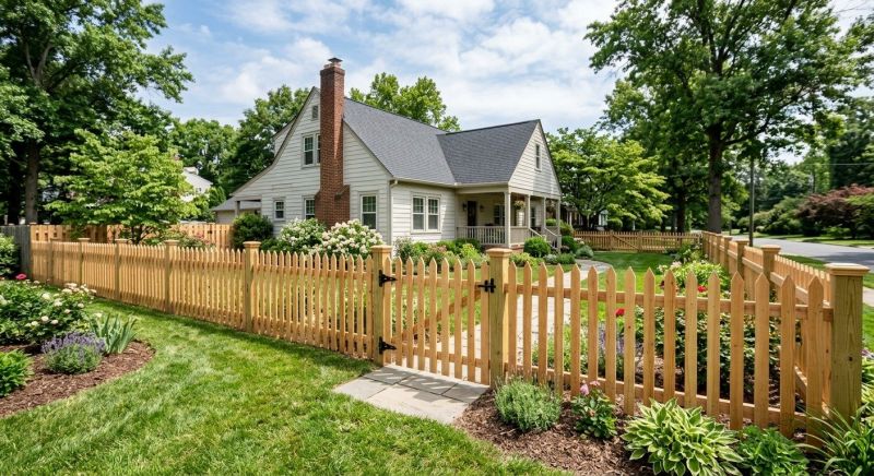 Wood Picket Fence Installation in Roseville, CA